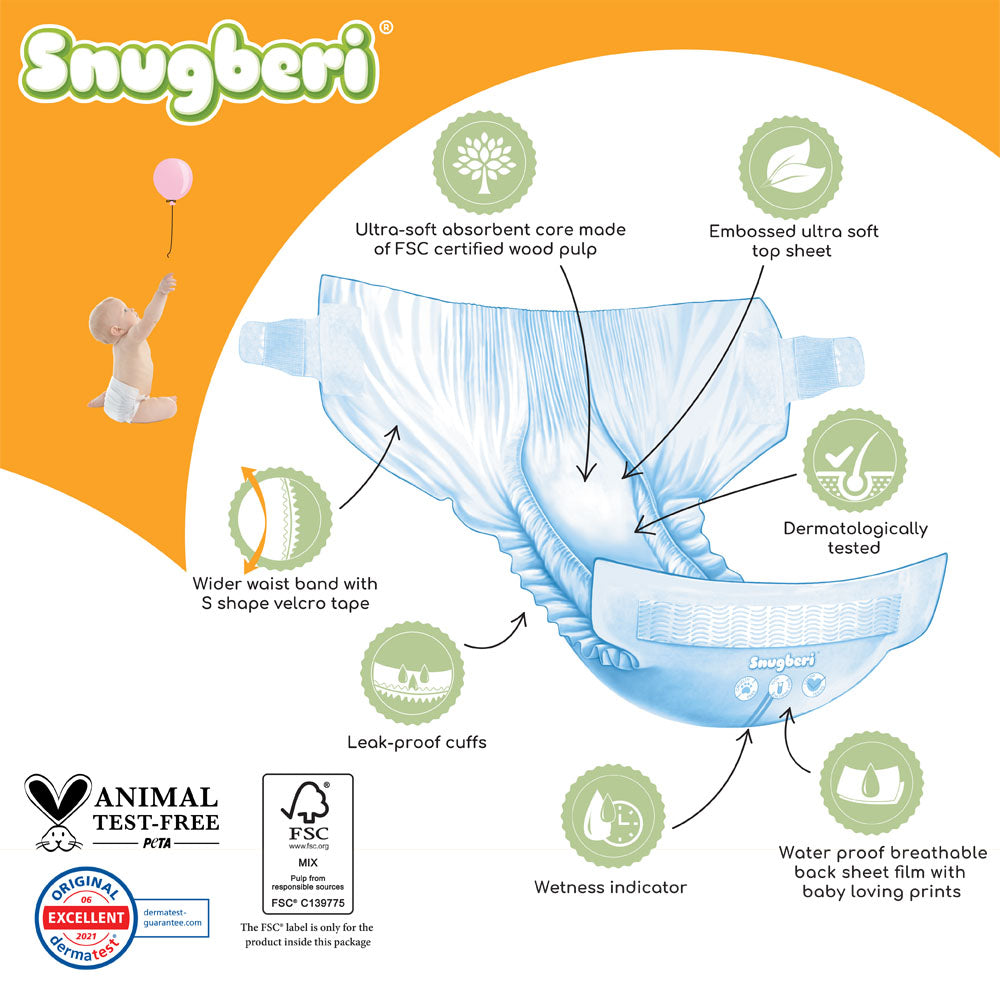 Snugberi Pants Size 4 Large 24'S Twin Value Pack