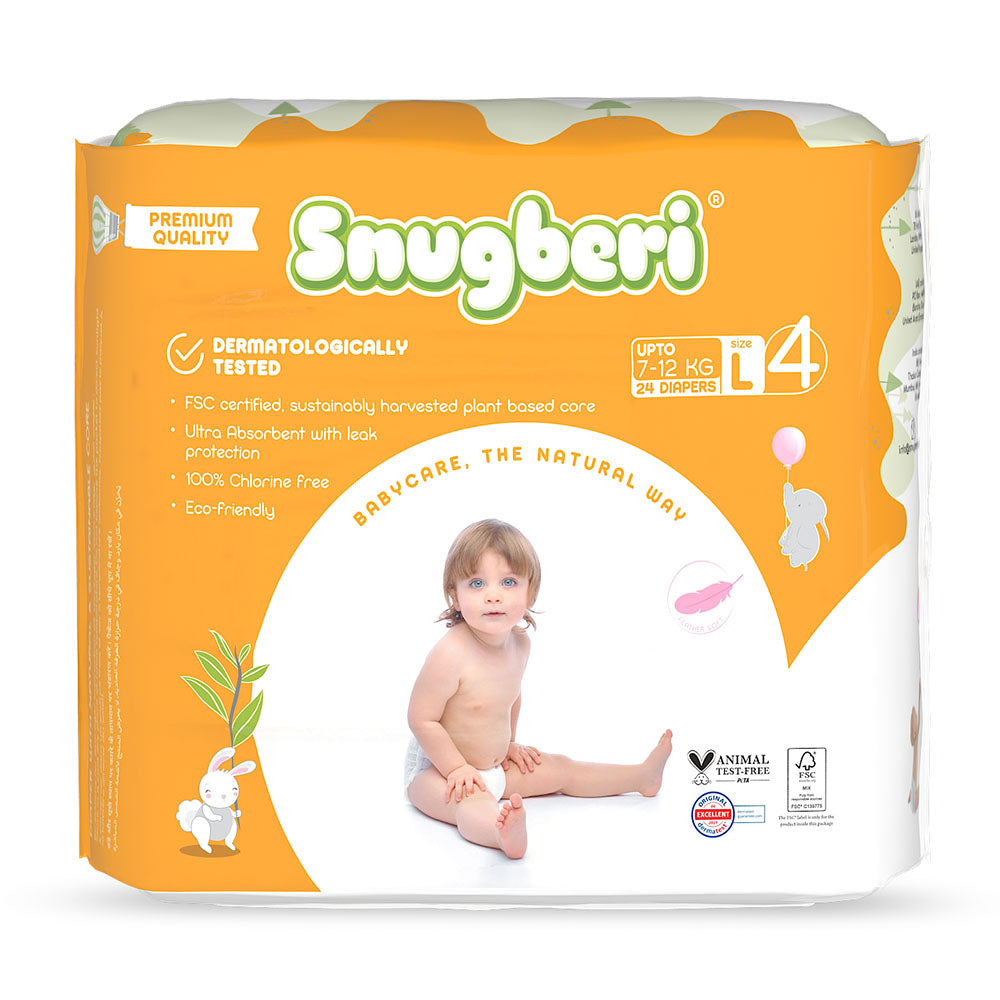 Snugberi Diaper Size 4 Large 7-12 kg 24's